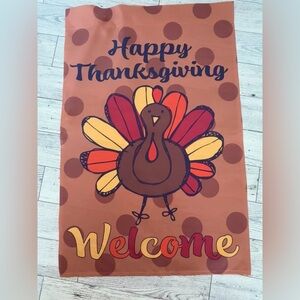 Thanksgiving Garden Flag - Turkey Yard Flag (single sided)